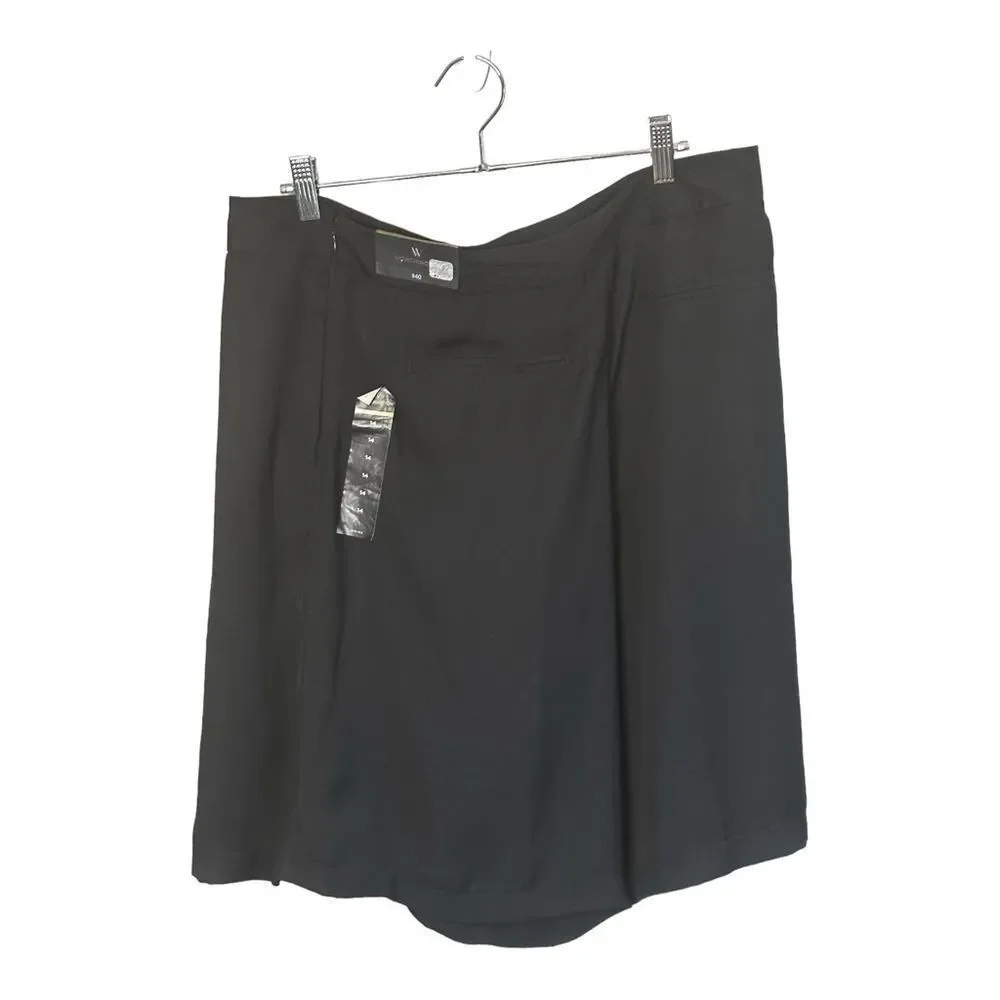 NWT Worthington size 14 black dress shorts flowy skirtlike